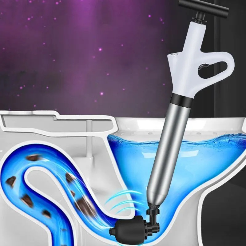 Plunger Toilet - 공압식 변기 청소기, 스테인리스 스틸 재질,