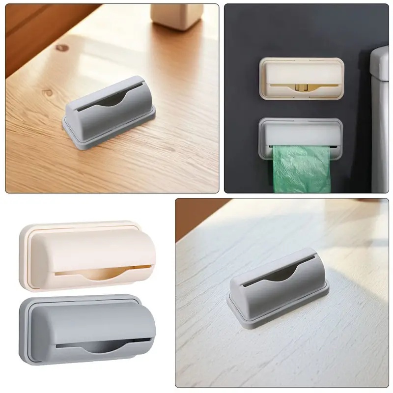 Home Bathroom Organizer - 1/2/3/4개 벽걸이형 쓰레기봉투 디스펜서 주방 필수품