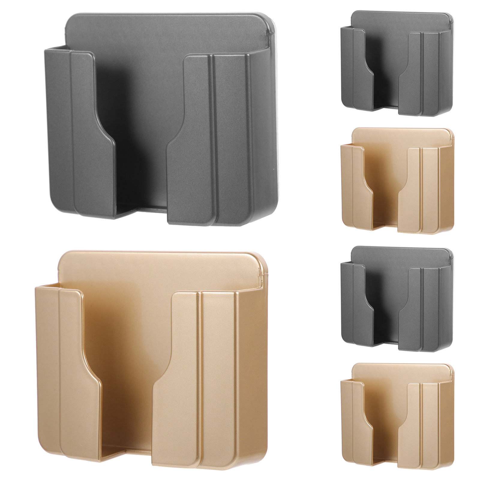 Home Bathroom Organizer - 6개 세트 벽걸이형 휴대폰 거치대, 접착식으로
