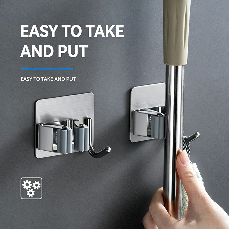 Home Bathroom Organizer - 접착식 벽걸이 다용도 후크 주방 욕실