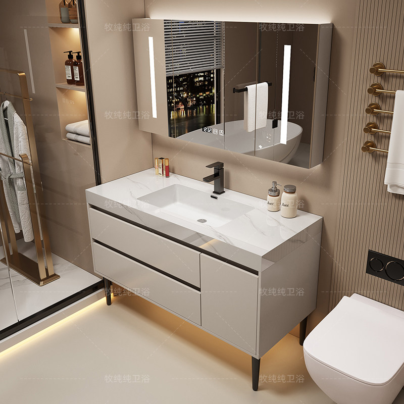 Home Bathroom Vanity Combo - 욕실 거울 위 수납장 파티션 수납장