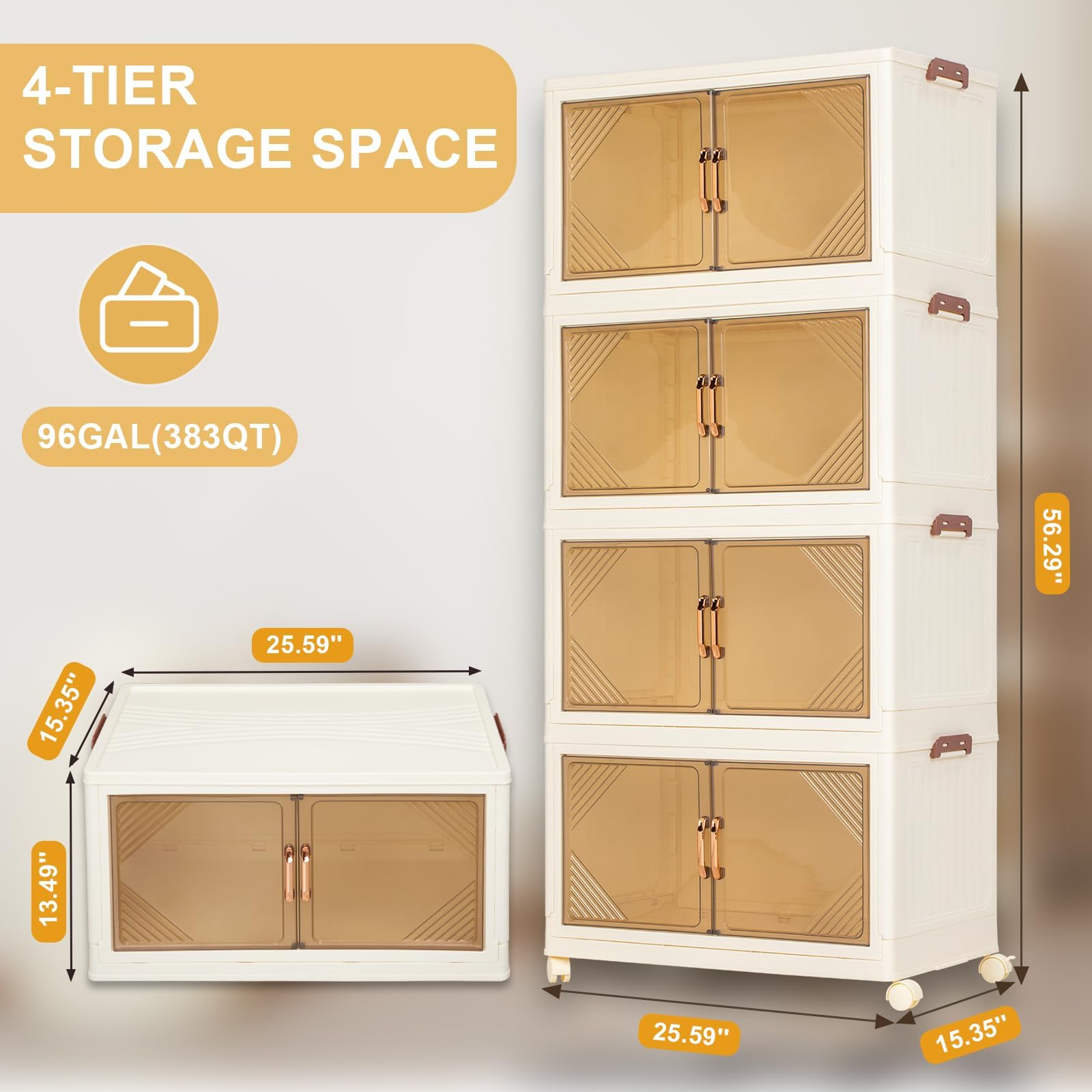 25인치 폭의 4단 롤링 수납함(뚜껑 포함), 383Q - Home Essentials Bathroom Storage 리뷰 및 가격