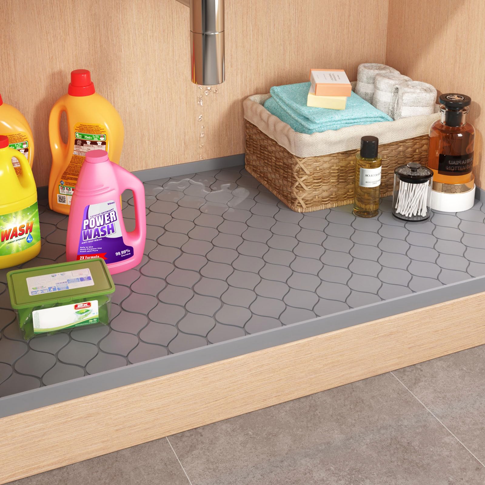 실리콘 싱크대 매트 주방 필수품, 선반 라이너 캐비닛  - Home Essentials Bathroom Storage 리뷰 및 가격