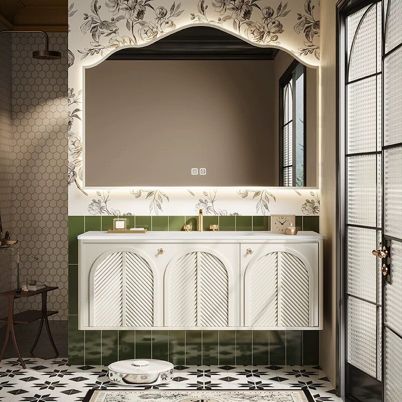 독특한 디자인의 방수 욕실 거울 수납장, 고급스러운 나 - Home Bathroom Vanity Combo 리뷰 및 가격