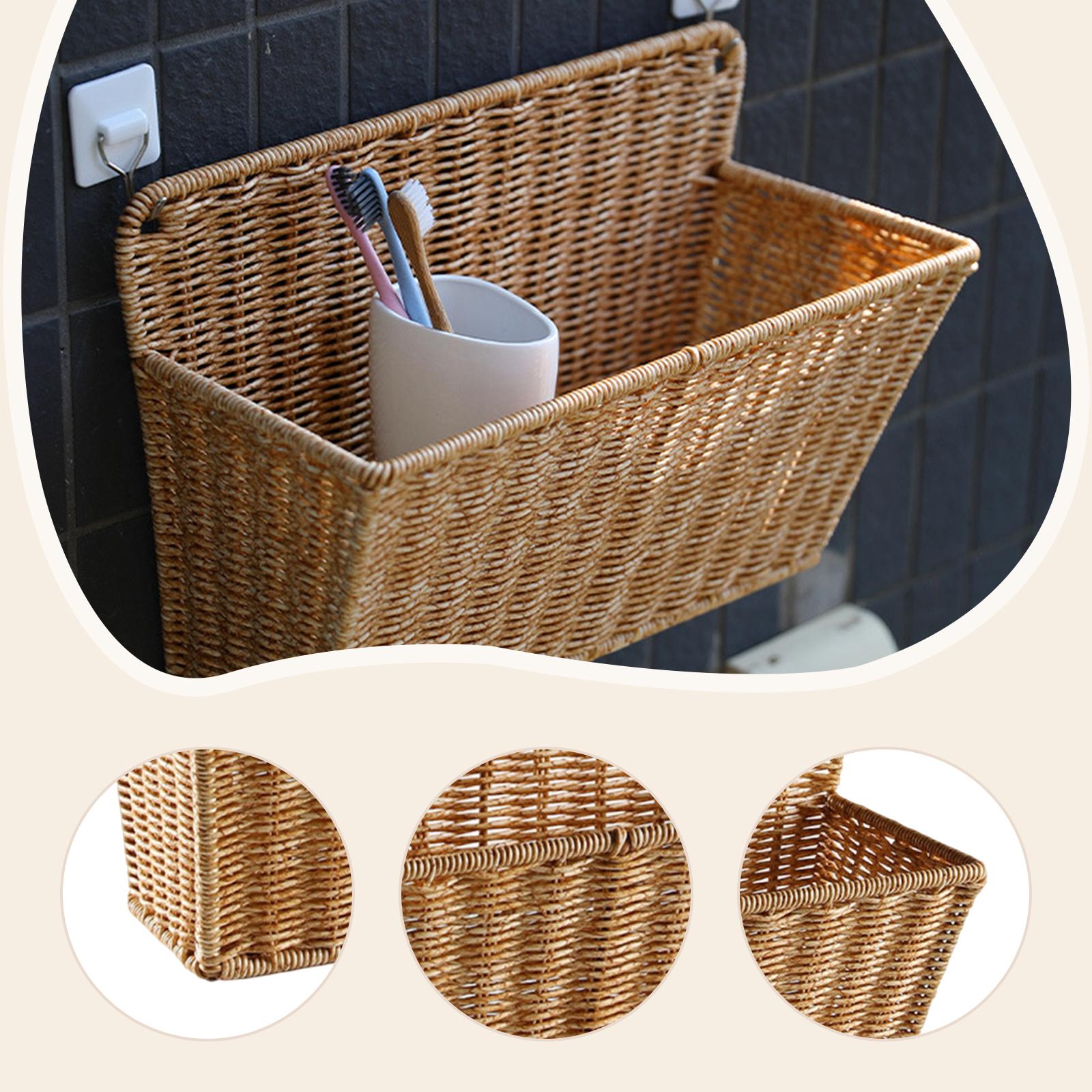 스칸디나비아 스타일 직조 수납 바구니 벽걸이 정리함 플 - Home Essentials Bathroom Storage 리뷰 및 가격