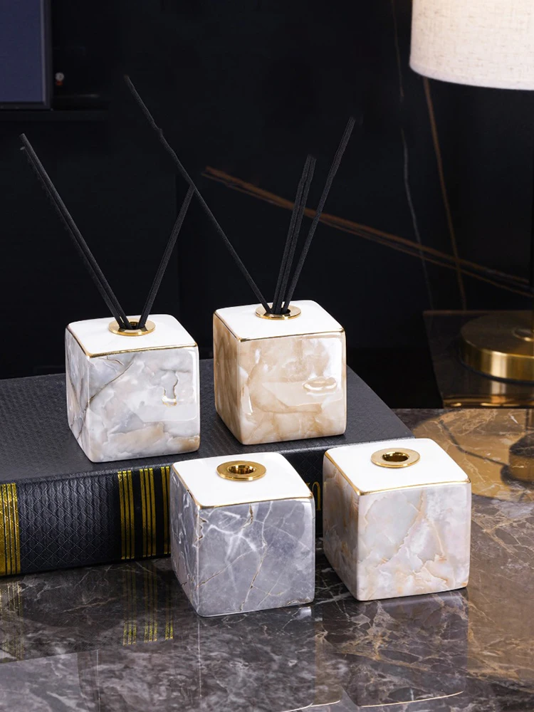유럽풍 대리석 무늬 세라믹 아로마테라피 병, 무화염 에 - Home Essentials Bathroom Storage 리뷰 및 가격
