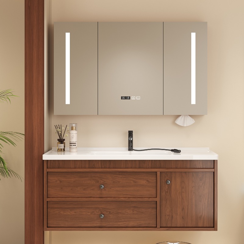 욕실 캐비닛 흰색 거실 디스플레이 바닥 나무 선반 화장 - Home Bathroom Vanity Combo 리뷰 및 가격