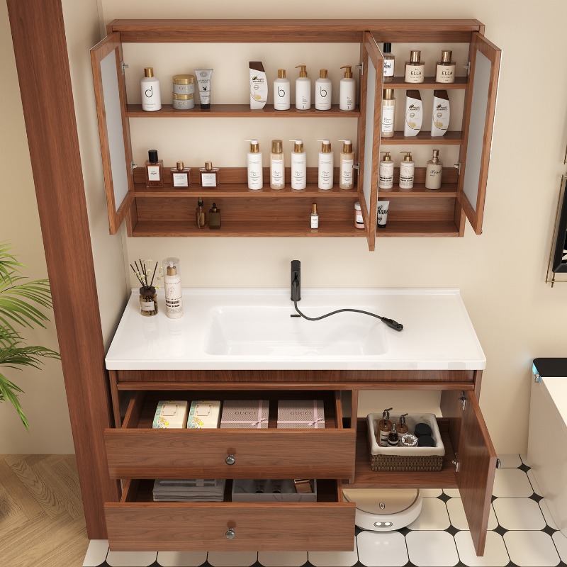 욕실 캐비닛 흰색 거실 디스플레이 바닥 나무 선반 화장 - Home Bathroom Vanity Combo 리뷰 및 가격