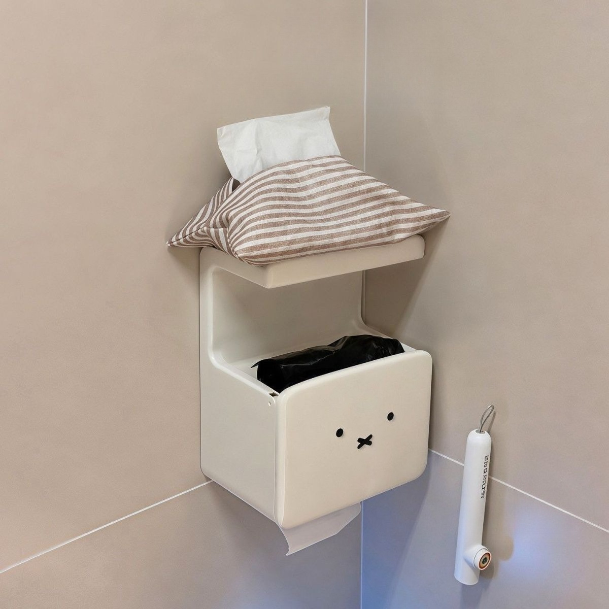 귀여운 미피 디자인의 벽걸이형 휴지통, 드릴 작업 없이 - Home Edit Bathroom Storage 리뷰 및 가격