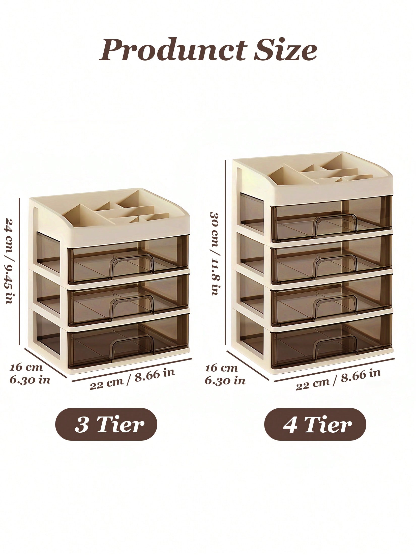 화장품 정리함, 화장품 보관용 서랍, 투명한 플라스틱  - Home Essentials Bathroom Storage 리뷰 및 가격