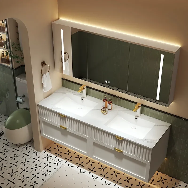 크림 스타일 욕실 캐비닛, 코리안 일체형 세면대, 오크 - Home Bathroom Vanity Combo 리뷰 및 가격