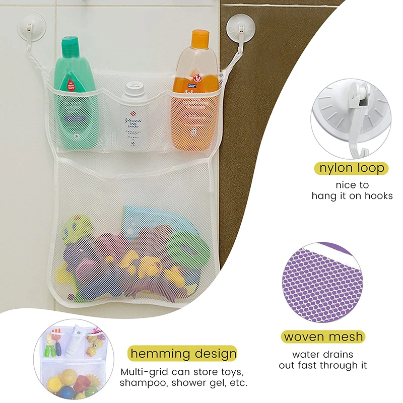 강력한 흡입 컵이 달린 아기 샤워 목욕 장난감, 흰색  - Home Bathroom Organizer 리뷰 및 가격