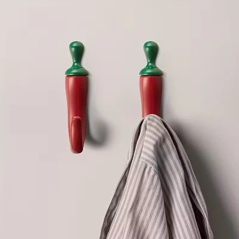 10개입, 고추 모양 벽걸이 후크, 빨간색, 장식용,  - Home Bathroom Organizer 리뷰 및 가격