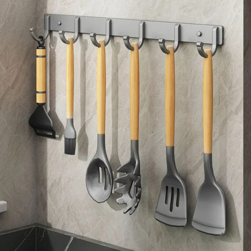 알루미늄 벽걸이형 후크 랙 – 드릴 없이 접착식 또는  - Home Bathroom Organizer 리뷰 및 가격