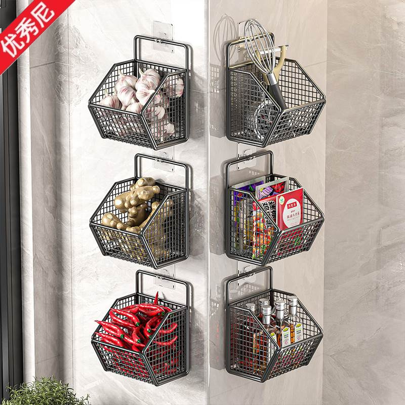 벽걸이형 주방 수납함 마늘 양파 생강 홀더 스테인리스  - Home Essentials Bathroom Storage 리뷰 및 가격
