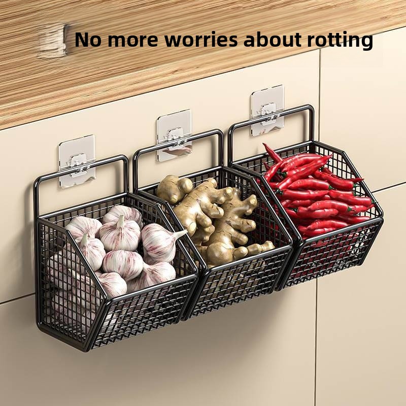 벽걸이형 주방 수납함 마늘 양파 생강 홀더 스테인리스  - Home Essentials Bathroom Storage 리뷰 및 가격