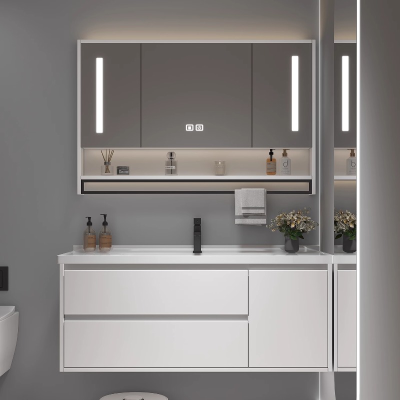 세라믹 화장실 욕실 세면대 빈티지 파티션 화장대 그레이 - Home Bathroom Vanity Combo 리뷰 및 가격