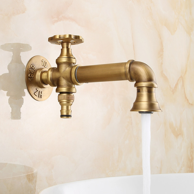 황동 세탁기 수도꼭지 앤틱 야외 마당 정원 풀 탭 단일 - Basin Mixer Tap 리뷰 및 가격