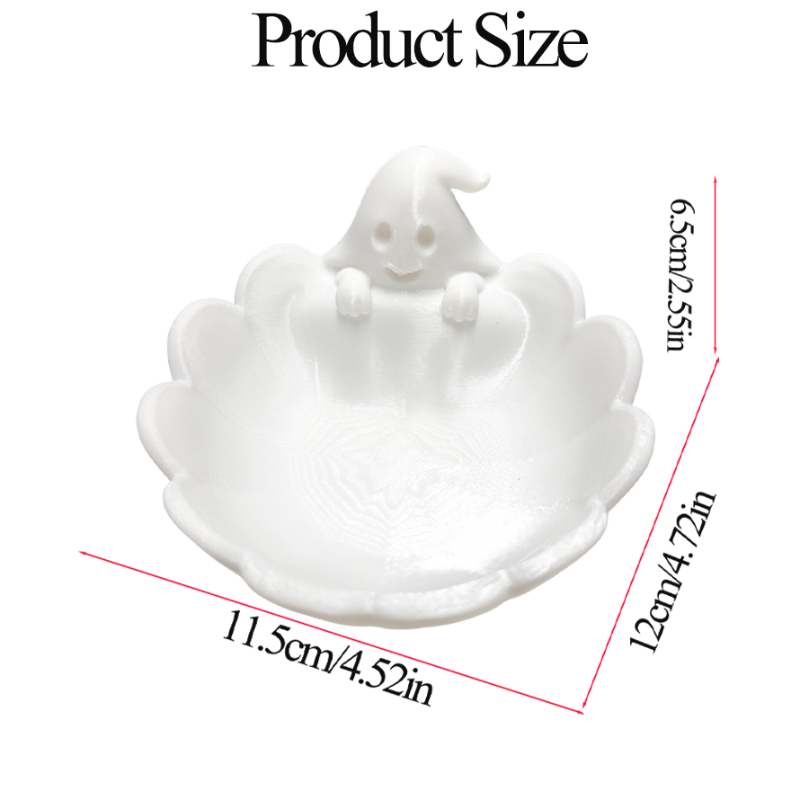 무광택 화이트 3D 귀여운 유령 모양 보석 트레이, 유 - Home Essentials Bathroom Storage 리뷰 및 가격
