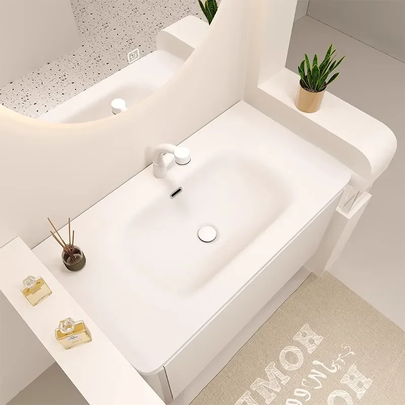 세라믹 일체형 세면대가 있는 벽걸이형 욕실 캐비닛 세트 - Home Bathroom Vanity Combo 리뷰 및 가격