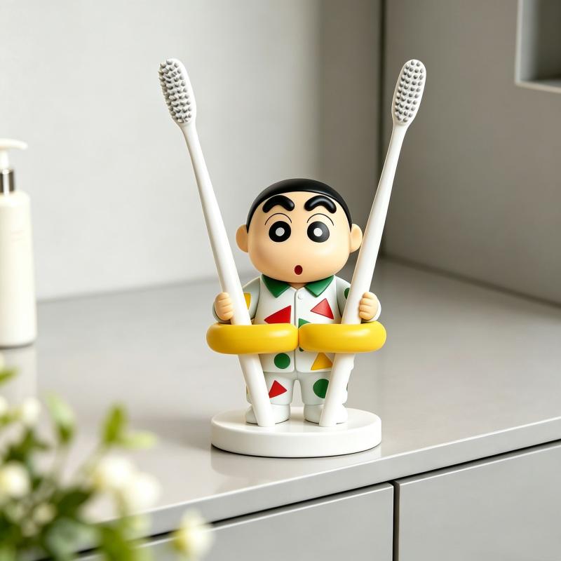 귀여운 칫솔 홀더 만화 크레용신짱 애니메이션 홈 커플  - Home Edit Bathroom Storage 리뷰 및 가격