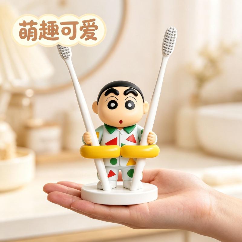 귀여운 칫솔 홀더 만화 크레용신짱 애니메이션 홈 커플  - Home Edit Bathroom Storage 리뷰 및 가격