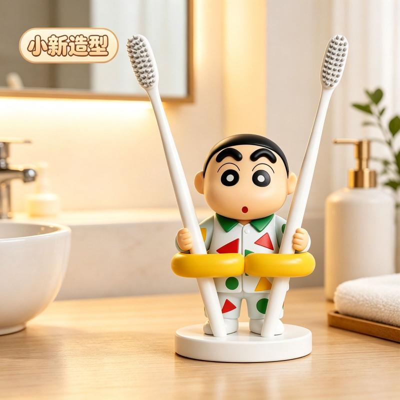 귀여운 칫솔 홀더 만화 크레용신짱 애니메이션 홈 커플  - Home Edit Bathroom Storage 리뷰 및 가격